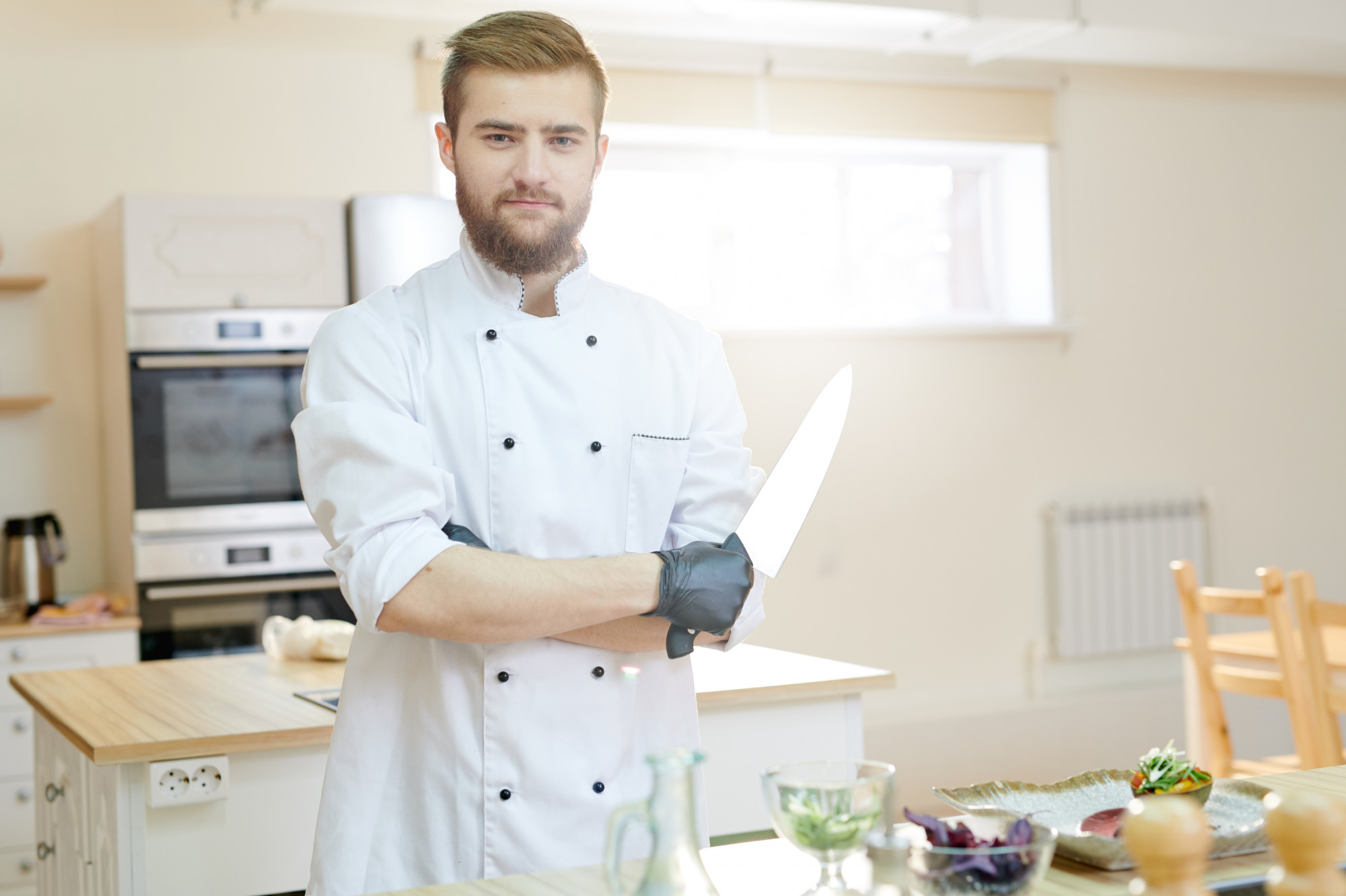 Instructor portrait in kitchen